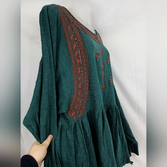 INDIGO THREAD Beautiful Embroidered Southwestern Patchwork Dress(#1,283) - Picture 7 of 9